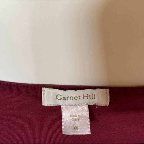 Garnet Hill Burgundy Long Sleeve Dress - Picture 3 of 5